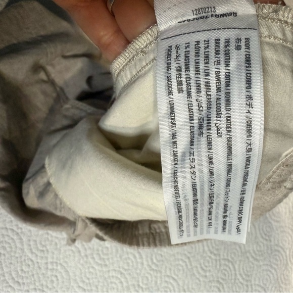 Abercrombie & Fitch Tan Flat Front Summer Shorts cotton and linen blend - Picture 8 of 12